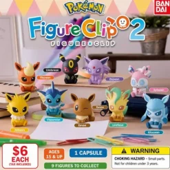 Bandai Gashapon Pokemon Eeveelution Figure x Clip 2 Gacha Figure - 1 Random