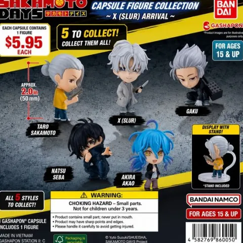 Bandai Gashapon Sakamoto Days Slur X Appears Collection Gacha Figure - 1 Random