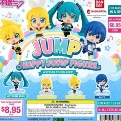 Bandai Gashapon Vocaloid Hatsune Miku Happy Jump Mascot Gacha Figure - 1 Random