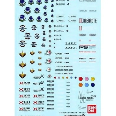 Bandai Gundam Seed GD-18 General Decals MG 1/100 Scale Set
