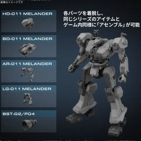 Bandai Hobby Armored Core VI 30 Minutes Missions Balam Industries BD-011 Melander 1/144 Scale Model Kit