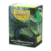 Dragon Shield Dual Matte Apple Green & Silver (100ct) Protective TCG Sleeves