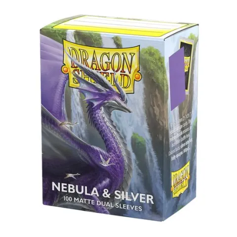 Dragon Shield Dual Matte Nebula & Silver (100ct) Protective Sleeves