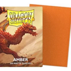 Dragon Shield Matte Amber 100 Protective Sleeves