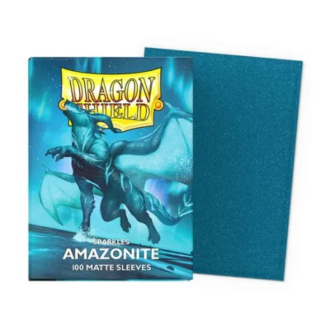 Dragon Shield Matte Sparkles Amazonite 100 Protective Sleeves