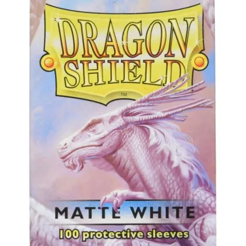 Dragon Shield Matte White 100 Protective Sleeves