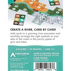 Firestarter Games: Downstream A River Building Game for Two - Strategy Card Game