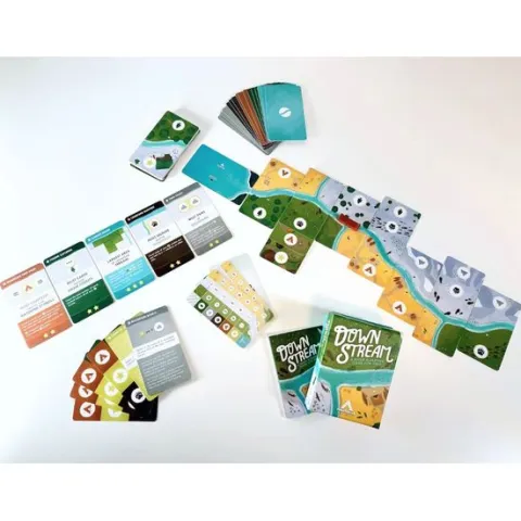 Firestarter Games: Downstream A River Building Game for Two - Strategy Card Game