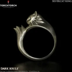 First 4 Figures Dark Souls Ring Collection: Silver Cat Ring (Men's Size 10-10.5)