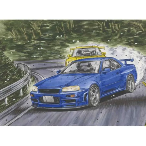 Fujimi Initial D Nissan Skyline GT-R BNR34 Kozo Hoshino 1/24 Scale Model Kit