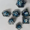 Galactic Dice Premium Dice Sets - Clear Blue Moving Eyes Sharp Resin Set of 7 Dice