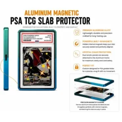 Galactic Toys Aluminum Magnetic TCG PSA Slab Protector - Teal / Cyan