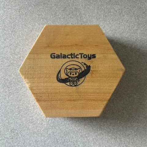 Galactic Toys Hexagonal Wooden Dice Tray - Figured Maple