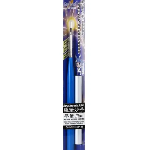 GodHand EBRSP-H Brushwork PRO Flat Hobby Paint Brush w/ Cap