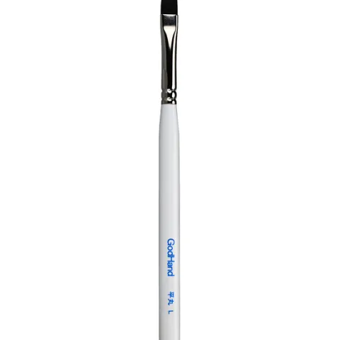 GodHand EBRSUP-HML Brushwork Softest Hobby Filbert Paint Brush Long w/ Cap