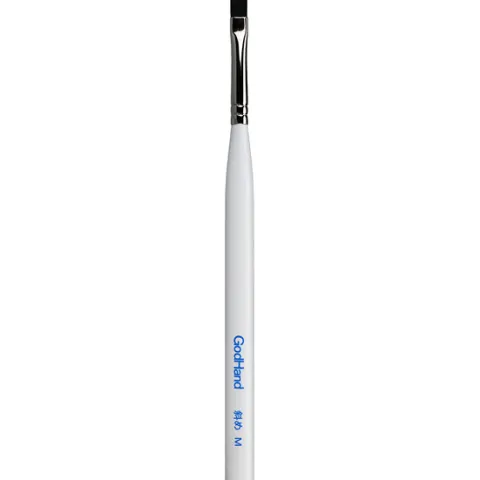 GodHand EBRSUP-NM Brushwork Softest Hobby Angular Paint Brush Medium w/ Cap