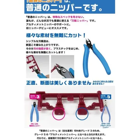 GodHand PN-125 Nipper Side Cutter for Hobby Plastic Models