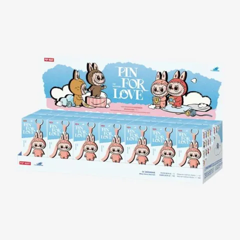 POP MART Labubu V4 The Monsters Pin For Love Series Plush Pendant Blind Box (N-Z)