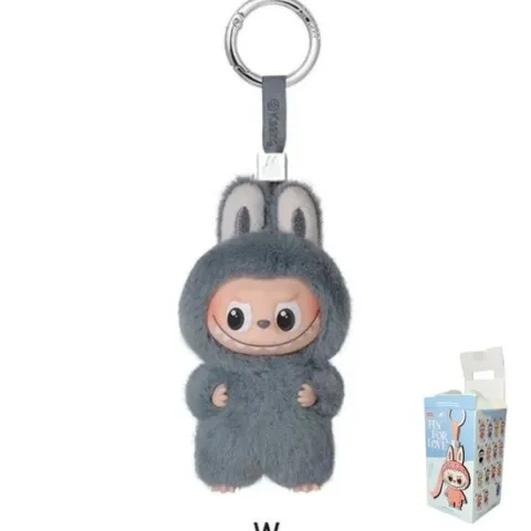 POP MART Labubu V4 The Monsters Pin For Love Alphabet Plush Pendant - Letter W