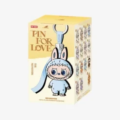 POP MART Labubu V4 The Monsters Pin For Love Alphabet Plush Pendant - Letter E