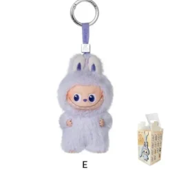 POP MART Labubu V4 The Monsters Pin For Love Alphabet Plush Pendant - Letter E