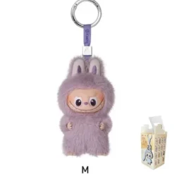 POP MART Labubu V4 The Monsters Pin For Love Alphabet Plush Pendant - Letter M