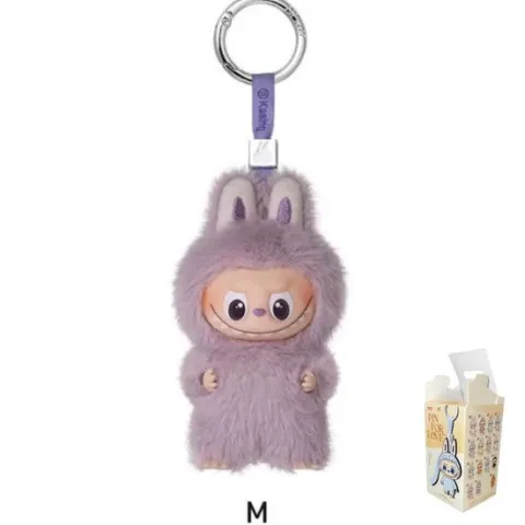 POP MART Labubu V4 The Monsters Pin For Love Alphabet Plush Pendant - Letter M