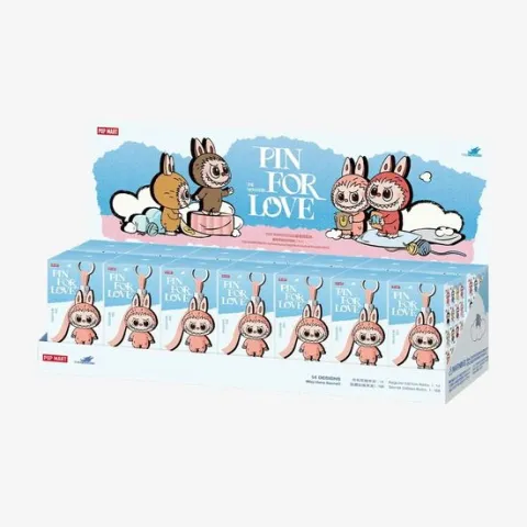 POP MART Labubu V4 The Monsters Pin For Love Plush Pendant Blind Box (N-Z) - Full Case