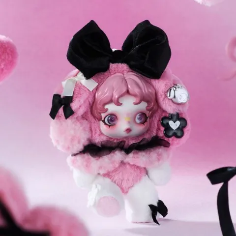 POP MART SKULLPANDA x My Melody Plush Doll Pendant AUTHENTIC
