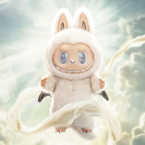 POP MART The Monsters Zimomo Series II Labubu Angel in Clouds Plush AUTHENTIC