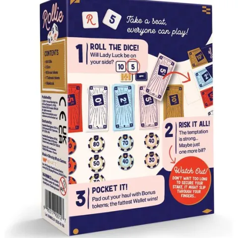 Randolph Rollie Dice and Card Game Roll for Cash or Crash Family Game
