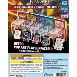 Takara Tomy ARTS Pixar Character Pinball Machine Capsule Figure Toy - 1 Random