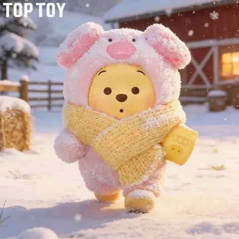 TOP TOY Disney Winnie the Pooh Happy Farm Series Plush Figure Blind Box